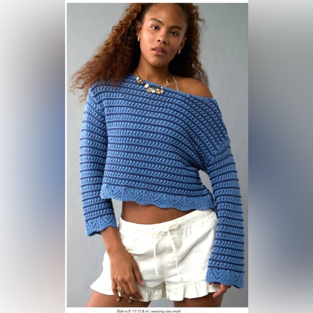 American eagle knit sweater blue women XS